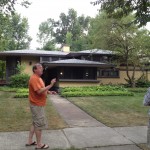 Pete showing us FLW house